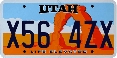UT license plate X564ZX