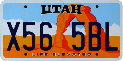 UT license plate X565BL