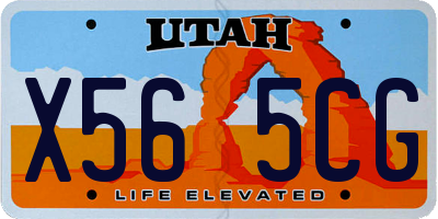 UT license plate X565CG