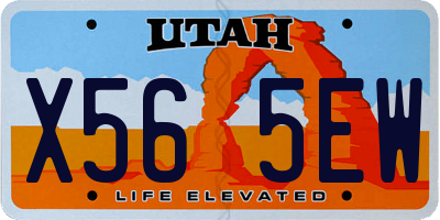UT license plate X565EW