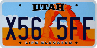 UT license plate X565FF