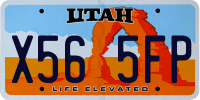 UT license plate X565FP