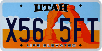 UT license plate X565FT