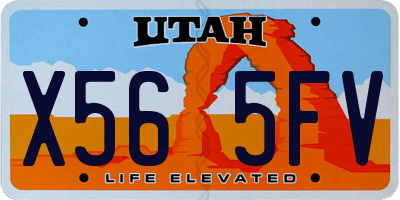 UT license plate X565FV