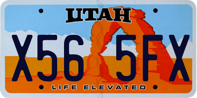 UT license plate X565FX