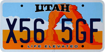 UT license plate X565GF