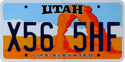 UT license plate X565HF