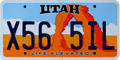 UT license plate X565IL