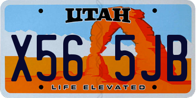 UT license plate X565JB