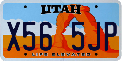 UT license plate X565JP