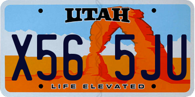 UT license plate X565JU