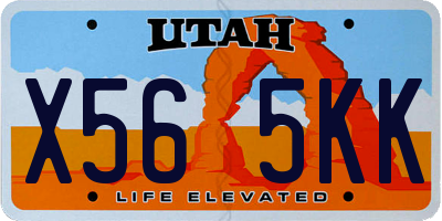 UT license plate X565KK