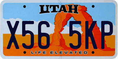 UT license plate X565KP