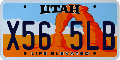 UT license plate X565LB