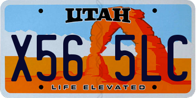UT license plate X565LC