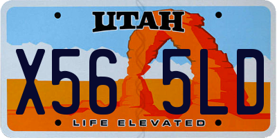 UT license plate X565LD