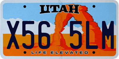 UT license plate X565LM