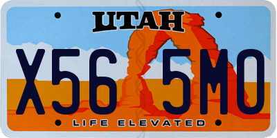UT license plate X565MO