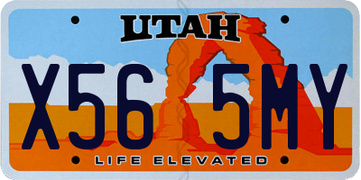 UT license plate X565MY