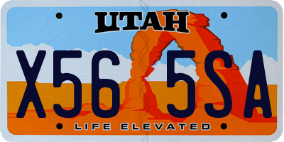 UT license plate X565SA