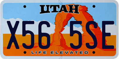 UT license plate X565SE