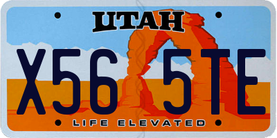 UT license plate X565TE
