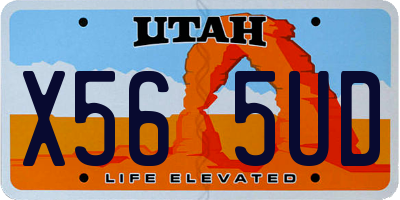 UT license plate X565UD
