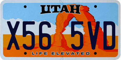 UT license plate X565VD
