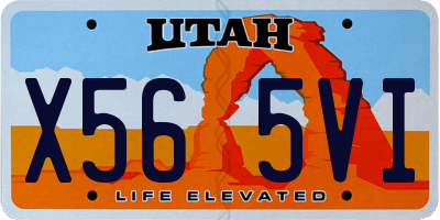 UT license plate X565VI