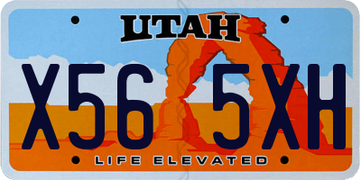 UT license plate X565XH