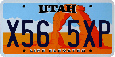 UT license plate X565XP