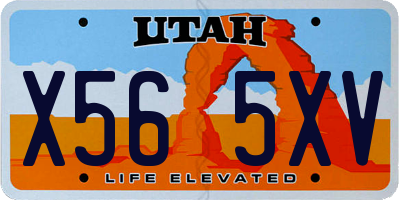 UT license plate X565XV