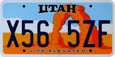 UT license plate X565ZF