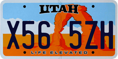 UT license plate X565ZH