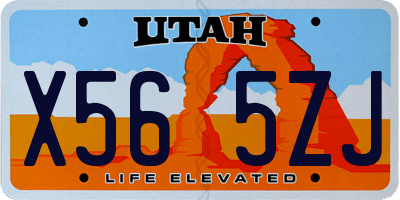 UT license plate X565ZJ