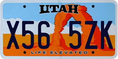 UT license plate X565ZK