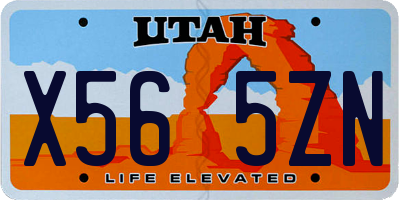 UT license plate X565ZN
