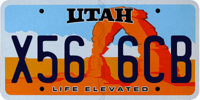 UT license plate X566CB