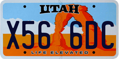 UT license plate X566DC