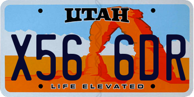 UT license plate X566DR