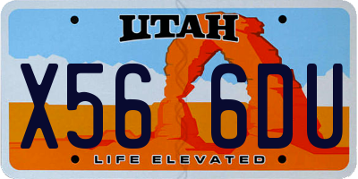 UT license plate X566DU