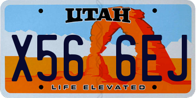 UT license plate X566EJ