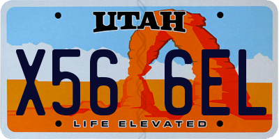 UT license plate X566EL