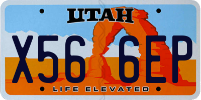 UT license plate X566EP