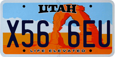 UT license plate X566EU