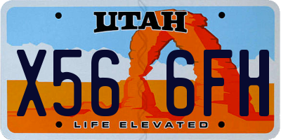 UT license plate X566FH