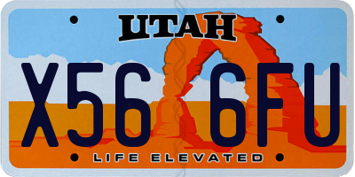 UT license plate X566FU
