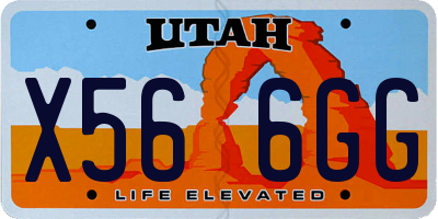 UT license plate X566GG