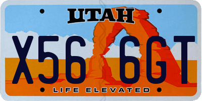 UT license plate X566GT
