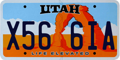 UT license plate X566IA